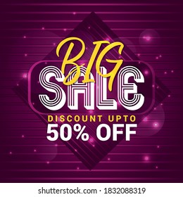 Big sale discount , Sale banner template design. End of season sale.