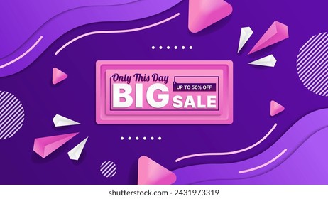 Big sale discount banner template design