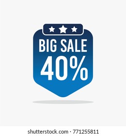 Big sale discount blue banner design 