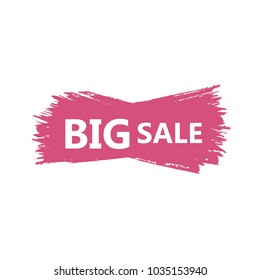 Big sale discount business vector template. Paint brush spots, highlighter lines or felt-tip pen marker horizontal blobs. Marker pen or brushstrokes and dashes.