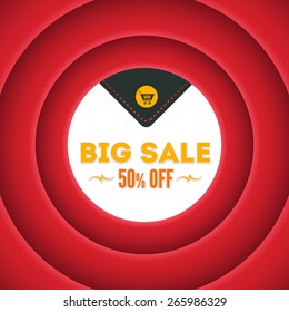 Big Sale and Discount Lettering, Movie Style Red Background