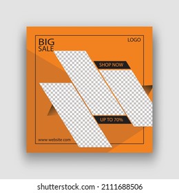 Big sale discount offer social media post design banner template for business purpose 