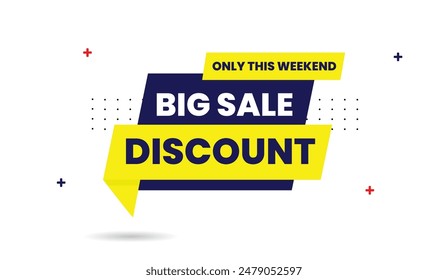 Big Sale Discount Only This Weekend Perfect Banner Template for Eye-Catching Deals
