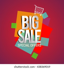 Big sale discount vector design for banner, flyer and brochure, for event promotion business or department store.