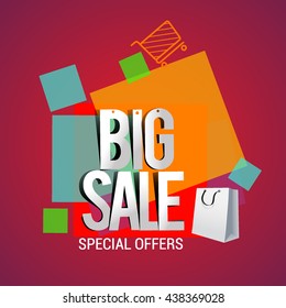 Big sale discount vector design for banner, flyer and brochure, for event promotion business or department store.