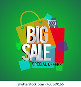 Big sale discount vector design for banner, flyer and brochure, for event promotion business or department store.