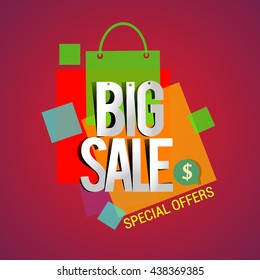 Big sale discount vector design for banner, flyer and brochure, for event promotion business or department store