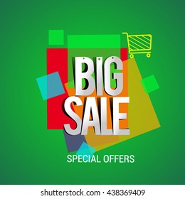 Big sale discount vector design for banner, flyer and brochure, for event promotion business or department store
