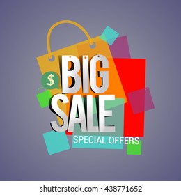 Big sale discount vector design for banner, flyer and brochure, for event promotion business or department store