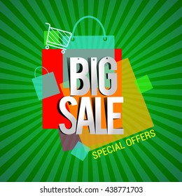 Big sale discount vector design for banner, flyer and brochure, for event promotion business or department store