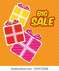 Big sale discounts and offers shopping design, vector illustration.
