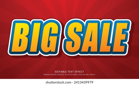 big sale editable text effect template for business promotion sale banner