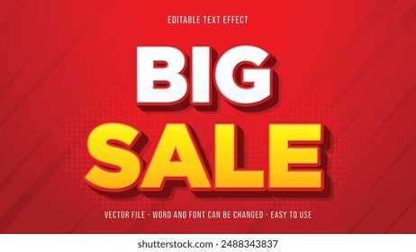 Big sale editable text effect
