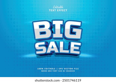 Big Sale editable text effect style 3d. Suit for Flash sale poster, banner, flash sale blue and clearence sale 12.12.