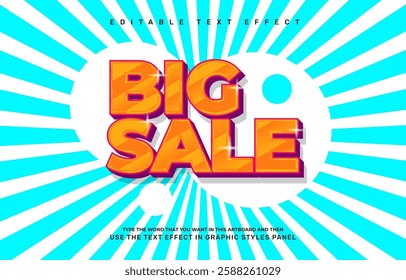 Big sale editable text effect template
