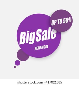Big Sale, Up To Fifty Percent - Banner and Poster Design