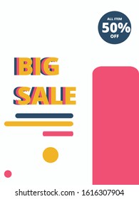 Big sale flyer. Vector illustration for social media banners, poster, flyer and newsletter designs
