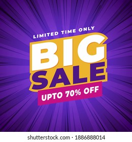 Big sale flyer. Vector illustration for social media banners, poster, flyer and newsletter designs