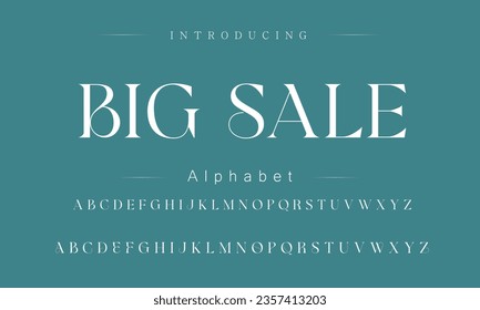 Big Sale Font. Alphabet. Script. Typeface. Label .Vintage typeface. For labels and different type designs