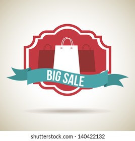 big sale frame over gray background vector illustration
