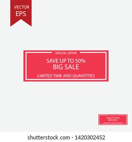 Big sale frame, sticker, mega cost reduction EPS Vector