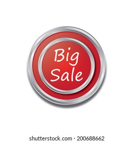 Big Sale Glossy Shiny Circular Vector Button