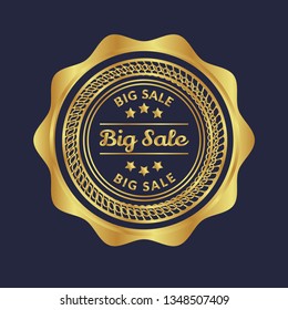 Big Sale gold emblem.sticker,seal -  vintage retro premium quality golden badges