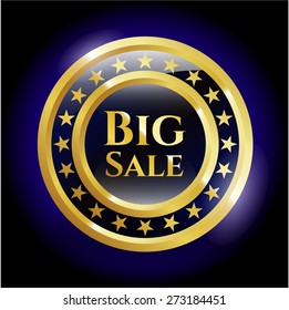 Big sale gold shiny badge