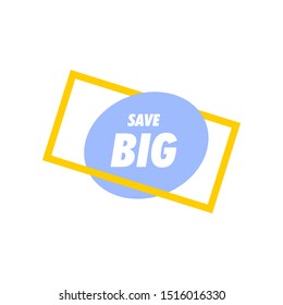Big sale graphic design element template 