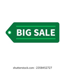 Big Sale In Green Hanging Tag Shape For Promotion Marketing Business
