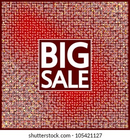 Big sale halftone concept background. Vector