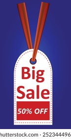 Big Sale hanging Banner, 50% off