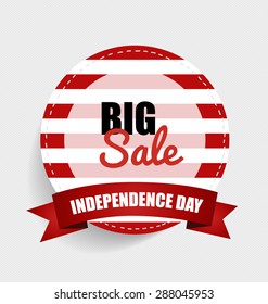 Big sale. Happy independence day, 4th july. Vector illustration.