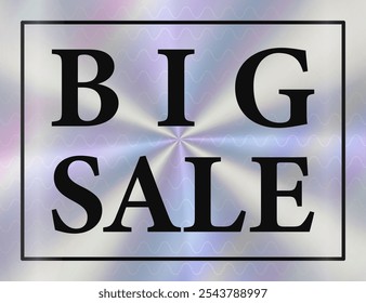Big Sale Holographic sticker. Hologram rectangular shape emblem. Retro tag foe discount.