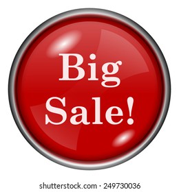 Big sale icon. Internet button on white background. 