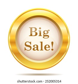 Big sale icon. Internet button on white background. EPS10 vector. 