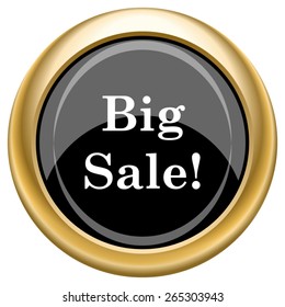 Big sale icon. Internet button on white  background. EPS10 Vector. 