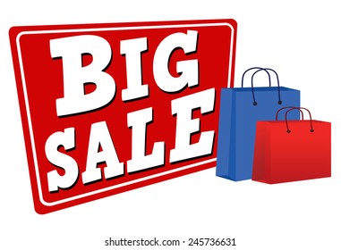 Big sale icon on white background, vector illustration