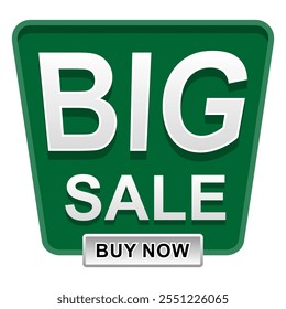BIG SALE Icon for Promotions and Marketing, Simple Vector Label for Discount Advertising, Editable EPS Design Element Isolated on White Background