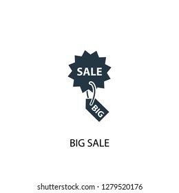 big sale icon. Simple element illustration. big sale concept symbol design. Can be used for web and mobile.