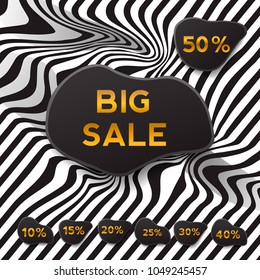 Big Sale illustration for banner, card, template. Vector