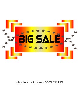 Big sale label. Sale banner template, Vector illustration with white background