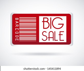 big sale label over gray background vector illustration 