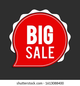 Big sale label red design.
