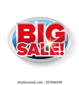 Big sale label vector red