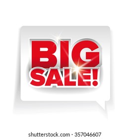 Big sale label vector red