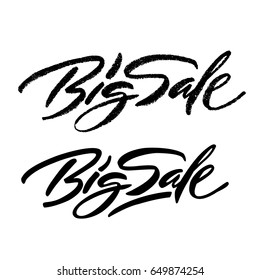 Big Sale lettering inscription. Modern brush calligraphy.