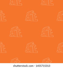 Big sale lettering pattern vector orange for any web design best