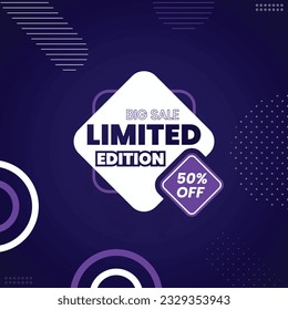 Big sale limited edition vector banner template background design