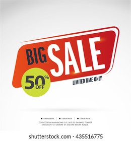Big Sale Limited Time offer. 50% off. Vector illustration.Theme color.